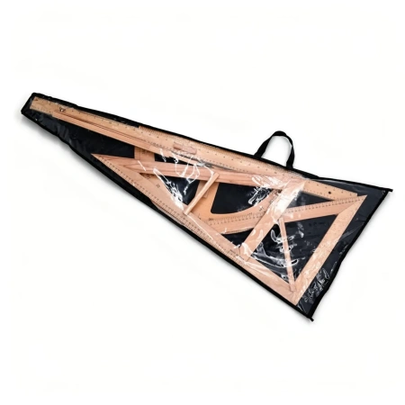 Комплект чертежного оборудования и приспособлений для школьной доски (5 предметов, дерево)